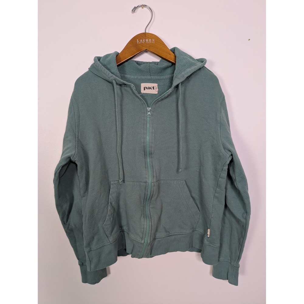Pact Women's Teal Zip-Up Hoodie